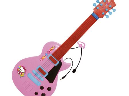 Guitare pour Enfant Hello Kitty Microphone Rose Électronique Discount