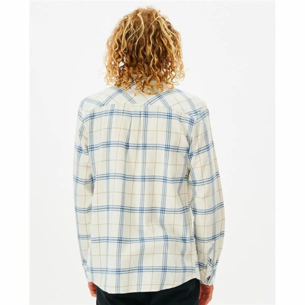 Chemise à manches longues homme Rip Curl Checked in Flannel Franela Blanc on Sale