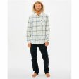 Chemise à manches longues homme Rip Curl Checked in Flannel Franela Blanc on Sale