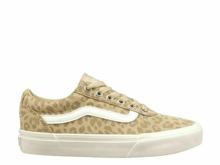 Baskets Casual pour Femme Vans Ward Léopard Beige Discount