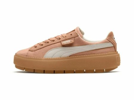 Baskets Casual pour Femme Puma Platform Trace Corduroy Orange Fashion